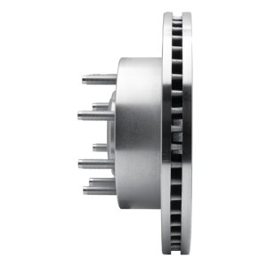 Ford F-250 Super Duty Brake Rotor (1) - Front Left - R1 Concepts - Drilled & Slotted - Silver - `05-`07
